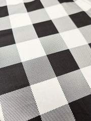 Colorblock Gingham & Slogan Print Pajama Set