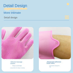 Pet Grooming Gloves for Dogs Cats - Silicone Tips - Bathing Massagi
