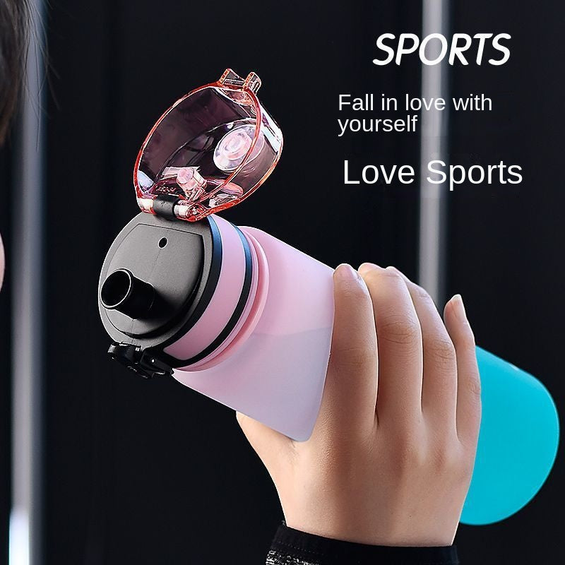Large Capacity Portable Water Bottle Leakproof Gradient Water Cup