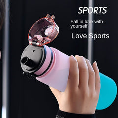 Large Capacity Portable Water Bottle Leakproof Gradient Water Cup