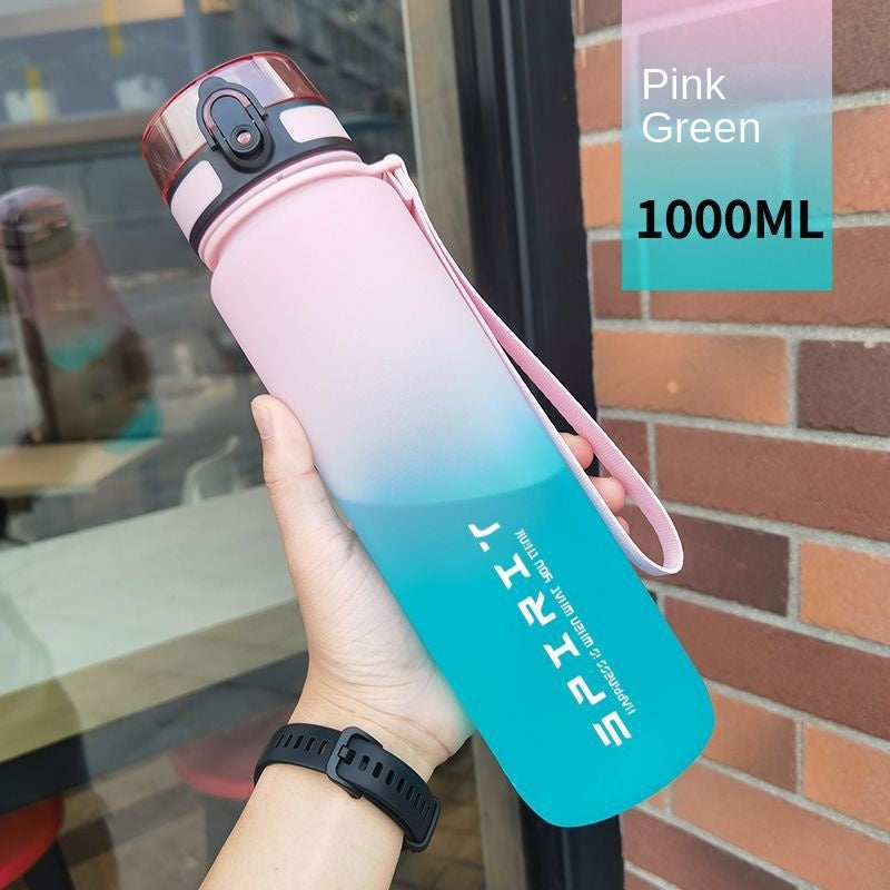 Large Capacity Portable Water Bottle Leakproof Gradient Water Cup