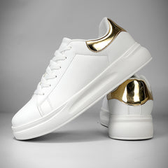 Faux Leather Heighten Skate Shoes Lightweight Breathable Sneakers