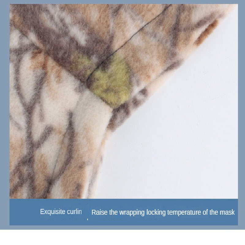 Winter Camo Fleece Headgear Windproof Hat