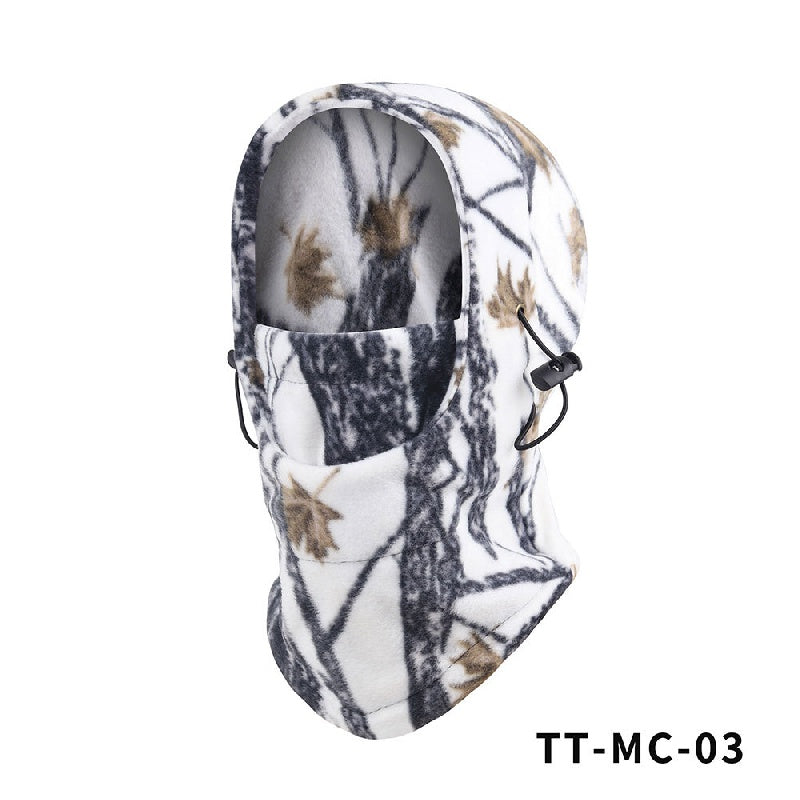 Winter Camo Fleece Headgear Windproof Hat