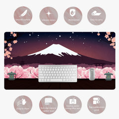 Fujiyama Mouse Pad PU Leather Desk Pad Waterproof Desk Writing Mat Non Slip