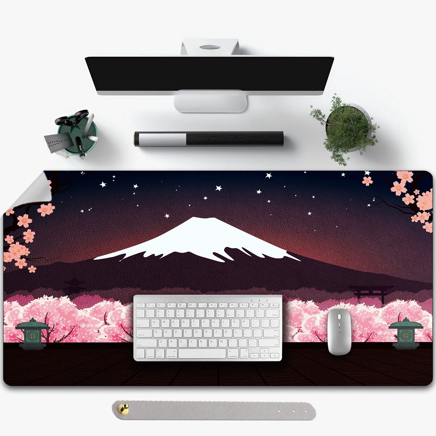 Fujiyama Mouse Pad PU Leather Desk Pad Waterproof Desk Writing Mat Non Slip