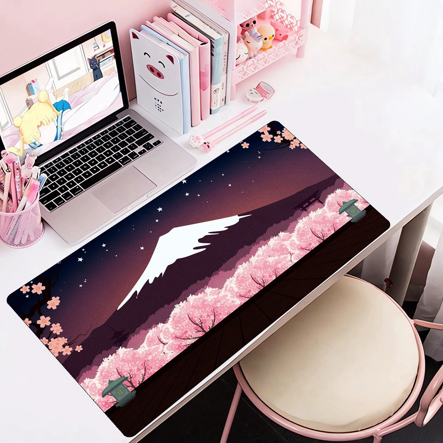 Fujiyama Mouse Pad PU Leather Desk Pad Waterproof Desk Writing Mat Non Slip