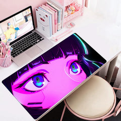 Anime Eyes Animation Mouse Pad PU Leather Desk Pad Waterproof Desk Writing Mat