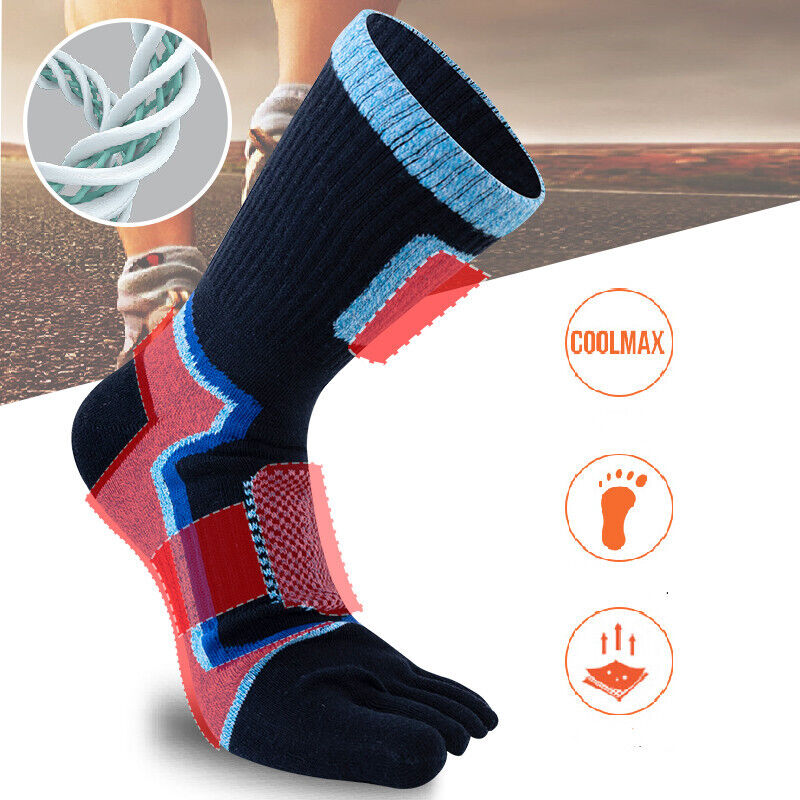 Men's Outdoor Warm Mid-calf Toe Socks
