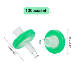 10pcs Lime Green Plastic Needle Filters 2mm Hole 4mm Inner Diameter