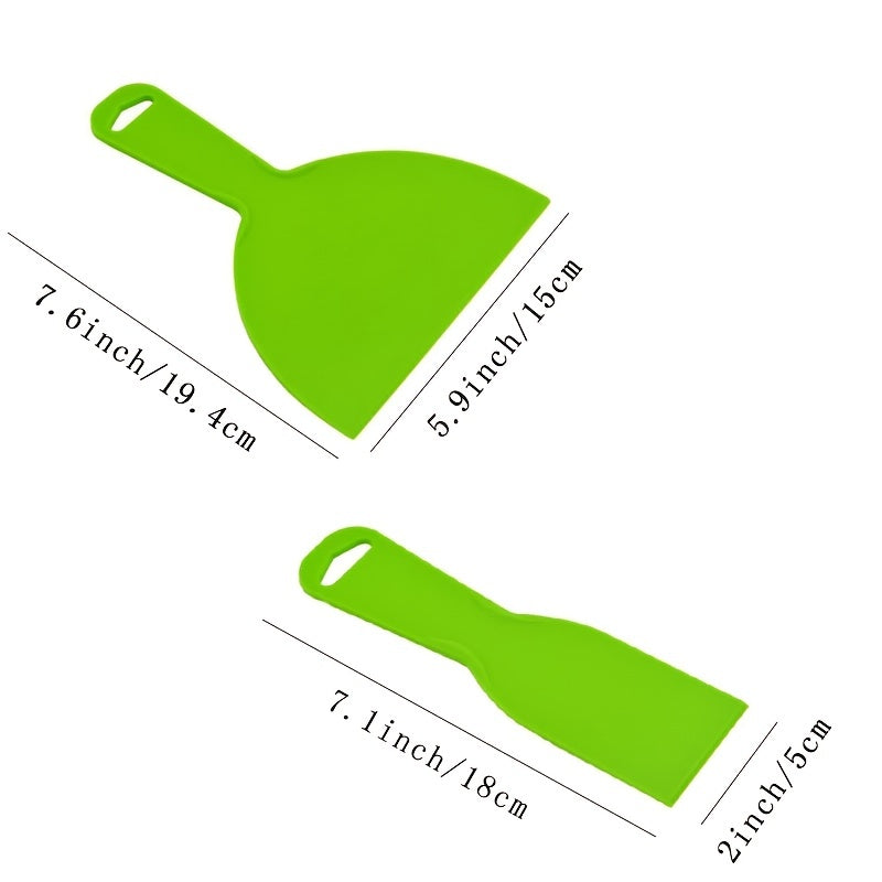 2pcs Reusable Plastic Putty Set Scraper Tool for Decals Wallpaper Baking