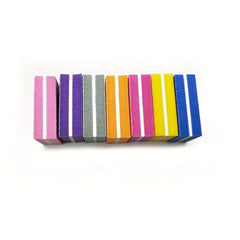 Colorful Double Sided Mini Nail File Blocks - Pack of 20 Sponge Sanding Tool