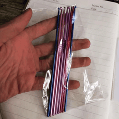 12pcs Colorful Aluminum Crochet Hook Set Knitting Needles Craft Yarn