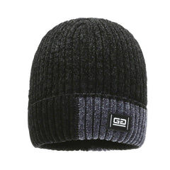 Men's Winter Fleece Knitted Hat Ear Protection Thickened Warm Pullover Hat
