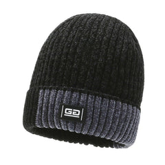 Men's Winter Fleece Knitted Hat Ear Protection Thickened Warm Pullover Hat