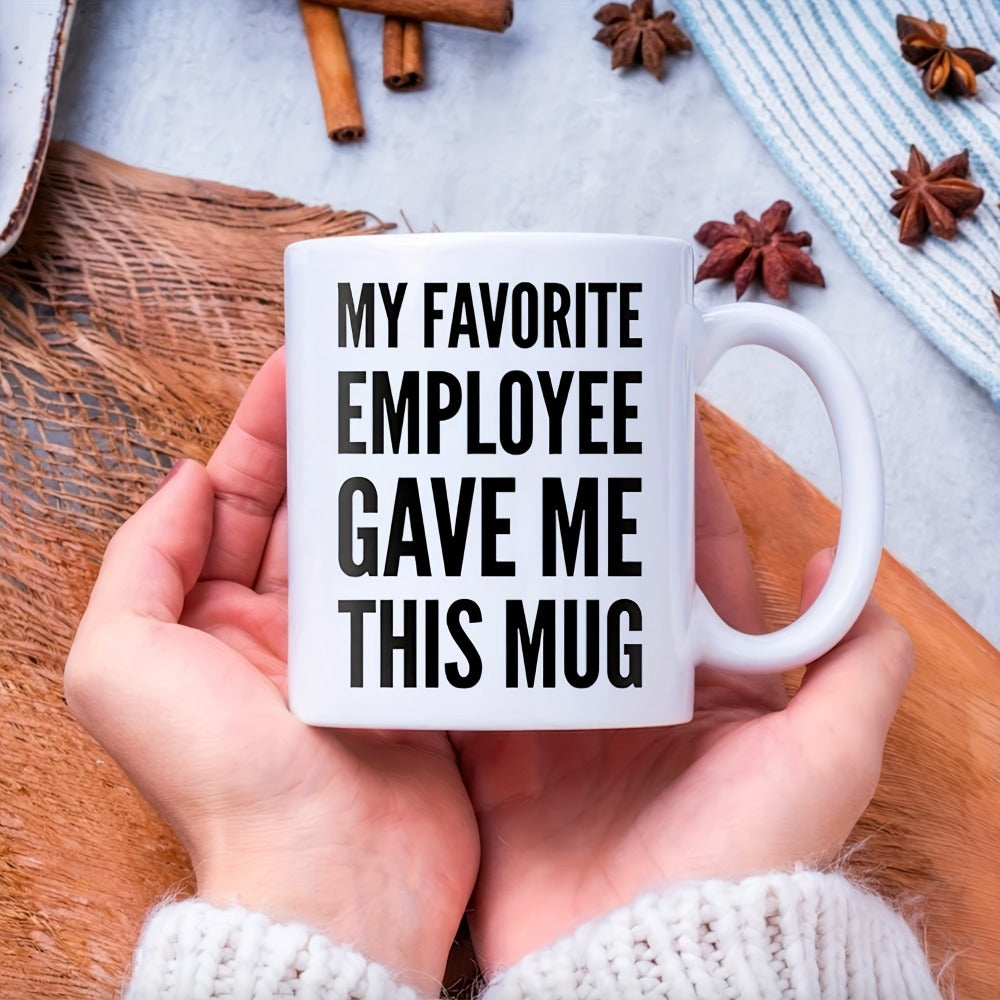 325ml 11oz Letter Printed Ceramic Coffee Mug Cup for Hot or Cold Drinks