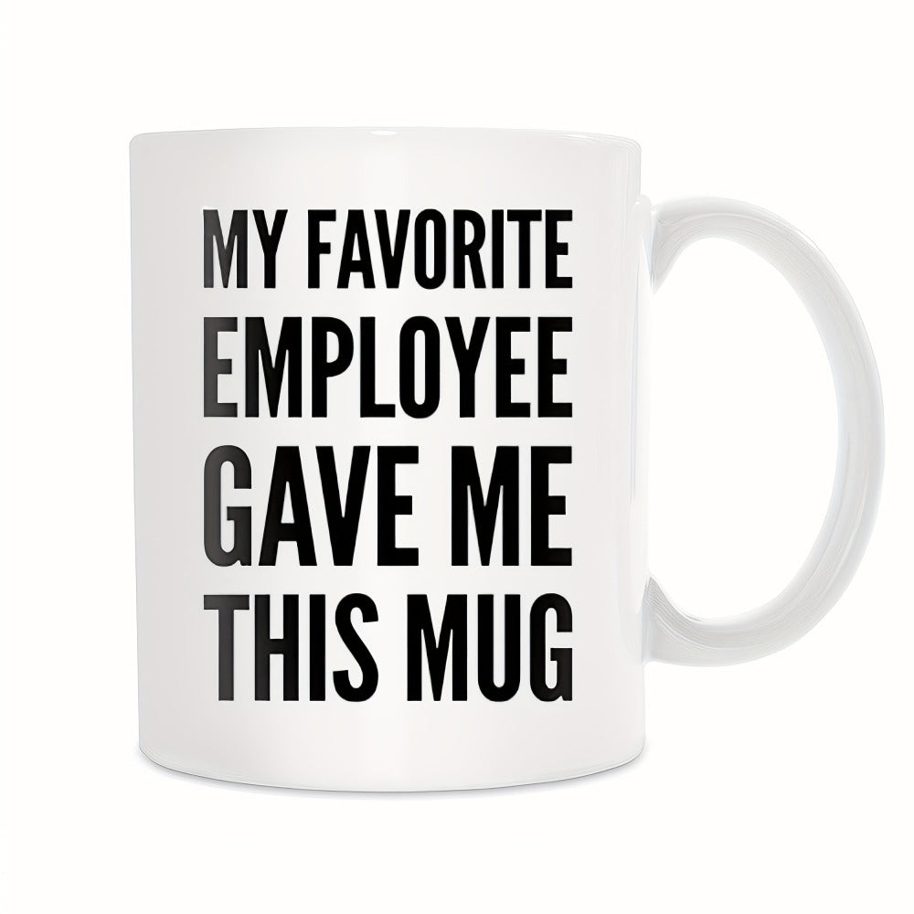 325ml 11oz Letter Printed Ceramic Coffee Mug Cup for Hot or Cold Drinks