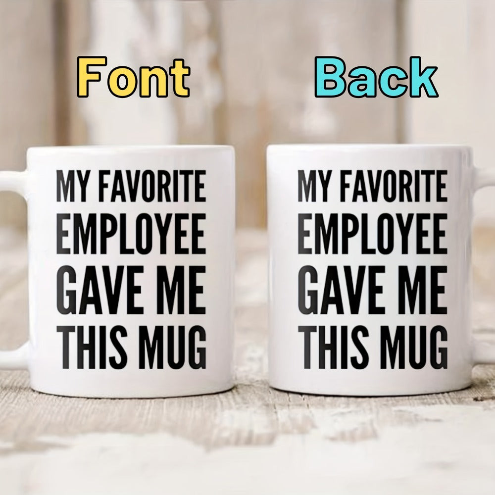 325ml 11oz Letter Printed Ceramic Coffee Mug Cup for Hot or Cold Drinks