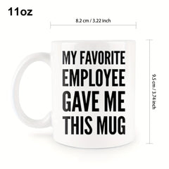 325ml 11oz Letter Printed Ceramic Coffee Mug Cup for Hot or Cold Drinks
