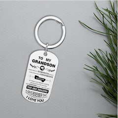 Metal Grandson Granddaughter Key Chain Gift From Grandma