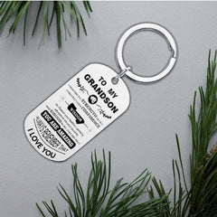 Metal Grandson Granddaughter Key Chain Gift From Grandma