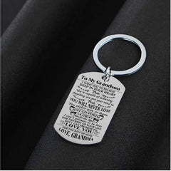 Grandson Granddaughter Key Chain Keyring Pendant Birthday Graduation