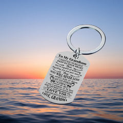 Grandson Granddaughter Key Chain Keyring Pendant Birthday Graduation