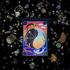 Evil Eyes Crystal Gem Drawstring Bag for Tarot Enthusiasts