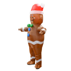 Gingerbread Man Inflatable Costume Halloween Party Cosplay Dress Up