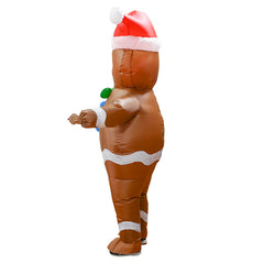 Gingerbread Man Inflatable Costume Halloween Party Cosplay Dress Up