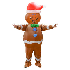 Gingerbread Man Inflatable Costume Halloween Party Cosplay Dress Up