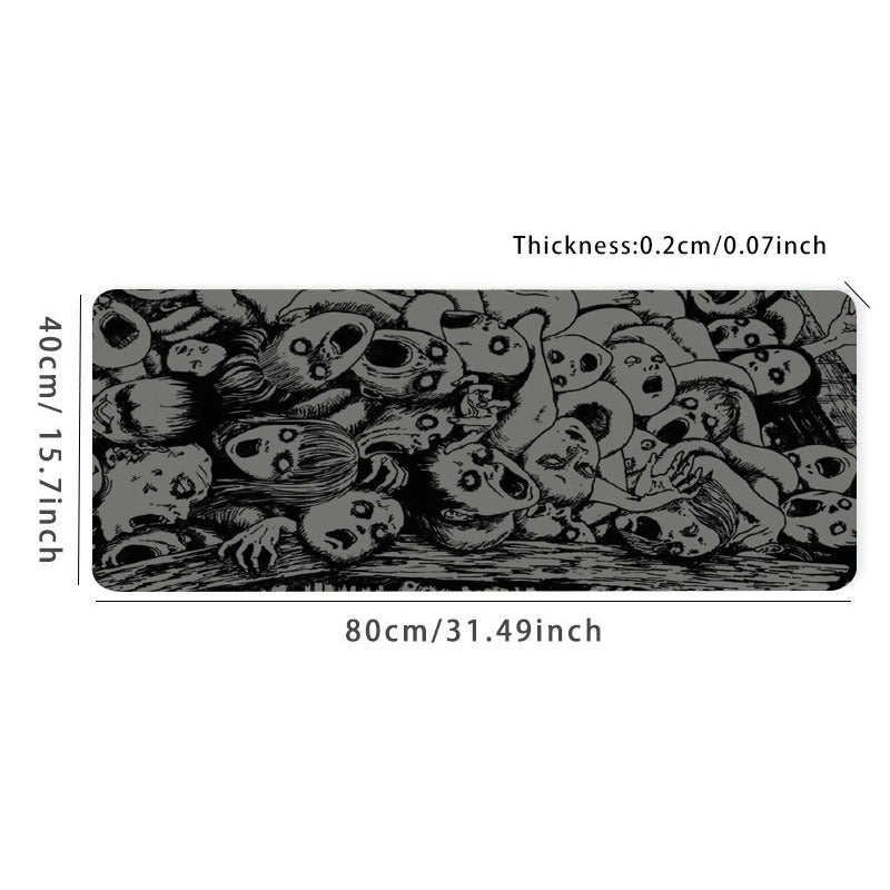 Horror Comics Darkness Gaming Mouse Pad Desk Mat