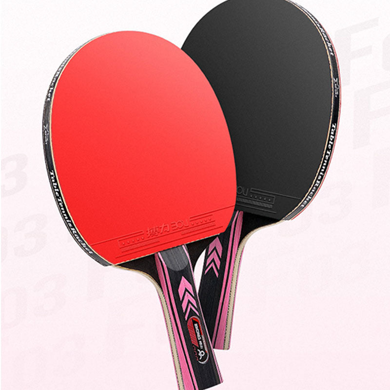 2pcs Table Tennis Paddle With Ergonomic Handle & Storage Bag