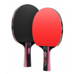 2pcs Table Tennis Paddle With Ergonomic Handle & Storage Bag