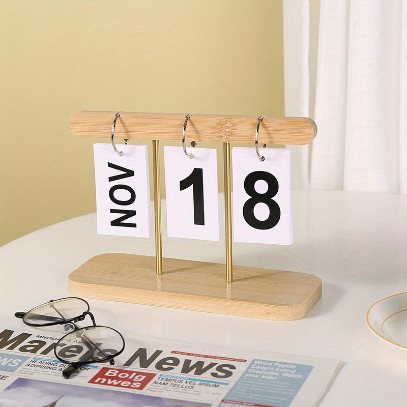 Retro Wooden Calendar Ornament For Home and Office Decoration