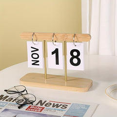 Retro Wooden Calendar Ornament For Home and Office Decoration