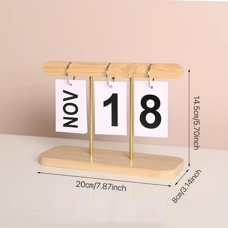 Retro Wooden Calendar Ornament For Home and Office Decoration