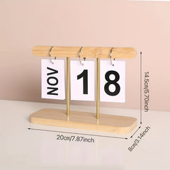 Retro Wooden Calendar Ornament For Home and Office Decoration