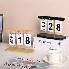 Retro Wooden Calendar Ornament For Home and Office Decoration