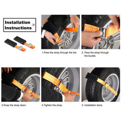 Snow Chain Strap Emergency Anti Skid Belt for Car SUV