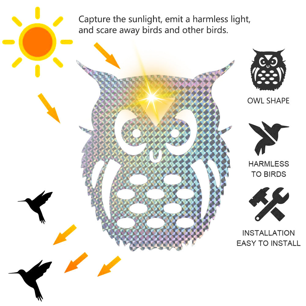 10pcs Bird Repellent Tape Reflective Scare Owl Deterrent