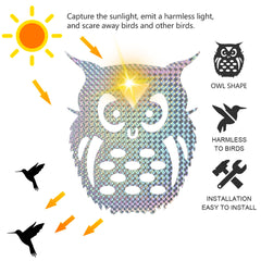 10pcs Bird Repellent Tape Reflective Scare Owl Deterrent