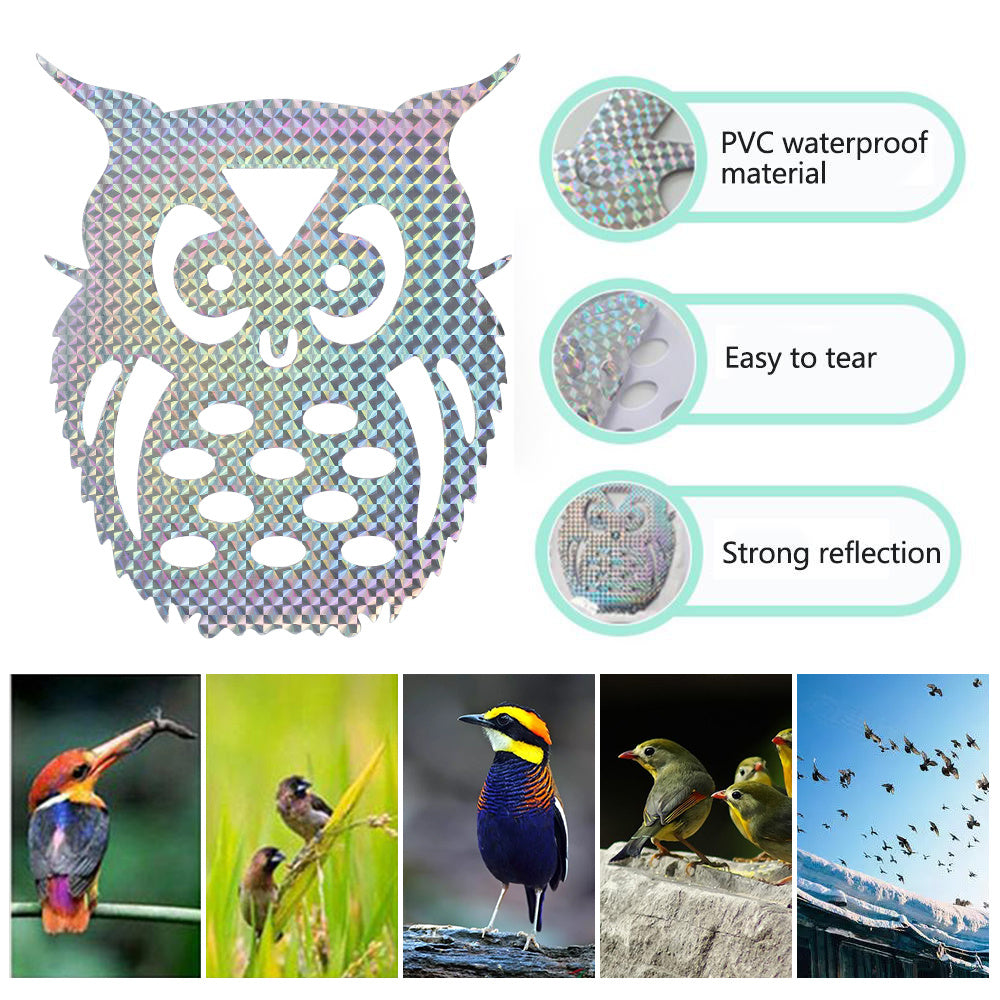10pcs Bird Repellent Tape Reflective Scare Owl Deterrent