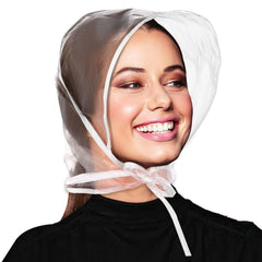 Clear Rain Hats Plastic Waterproof Hood Protector
