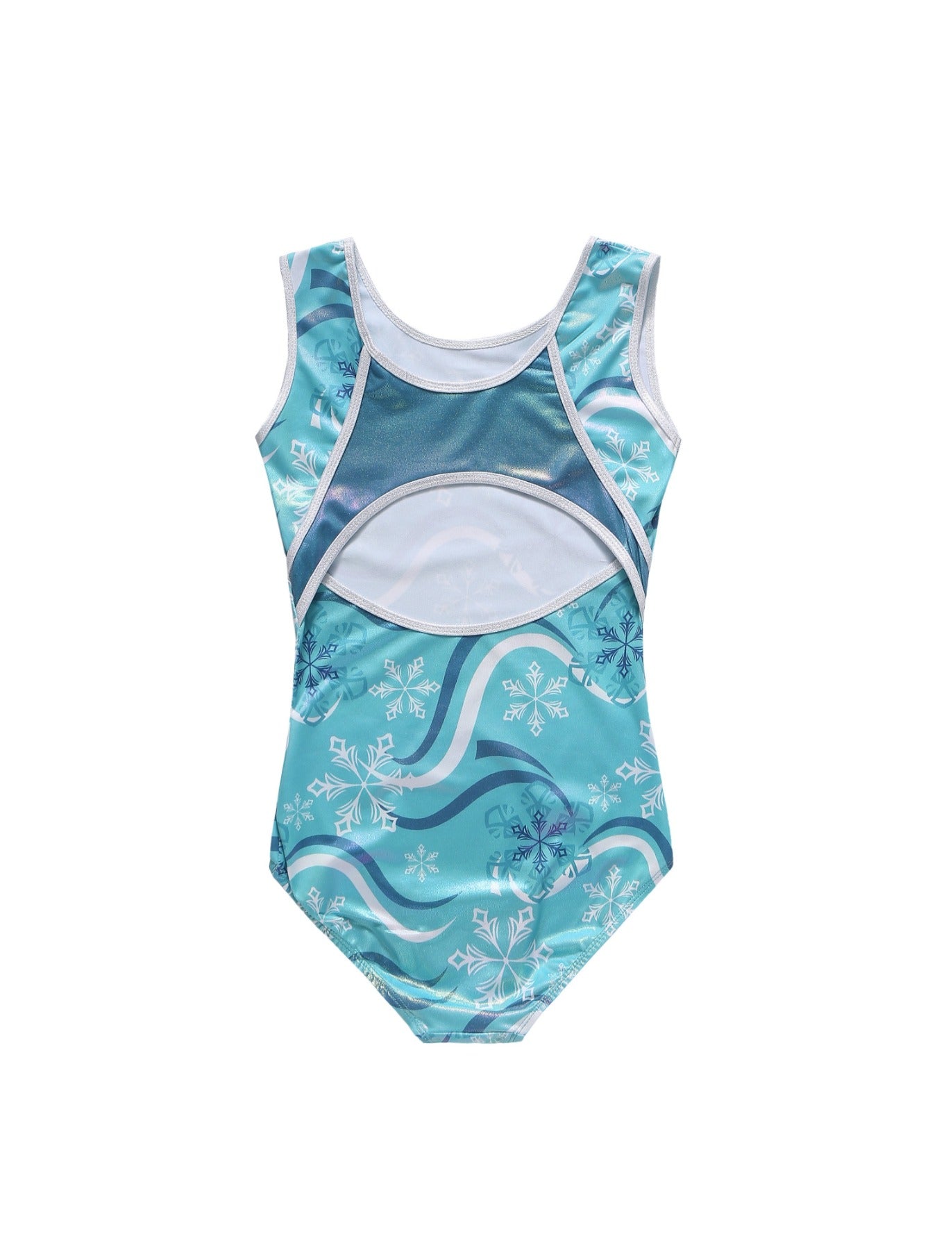 Girls Snowflake Graphic Gymnastics Jumpsuit
