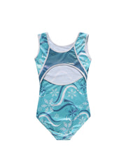 Girls Snowflake Graphic Gymnastics Jumpsuit
