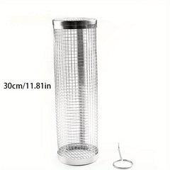 BBQ Net Tube Grill Basket - Grilling Fish/Vegetables - Kitchen & Outdoor Decor
