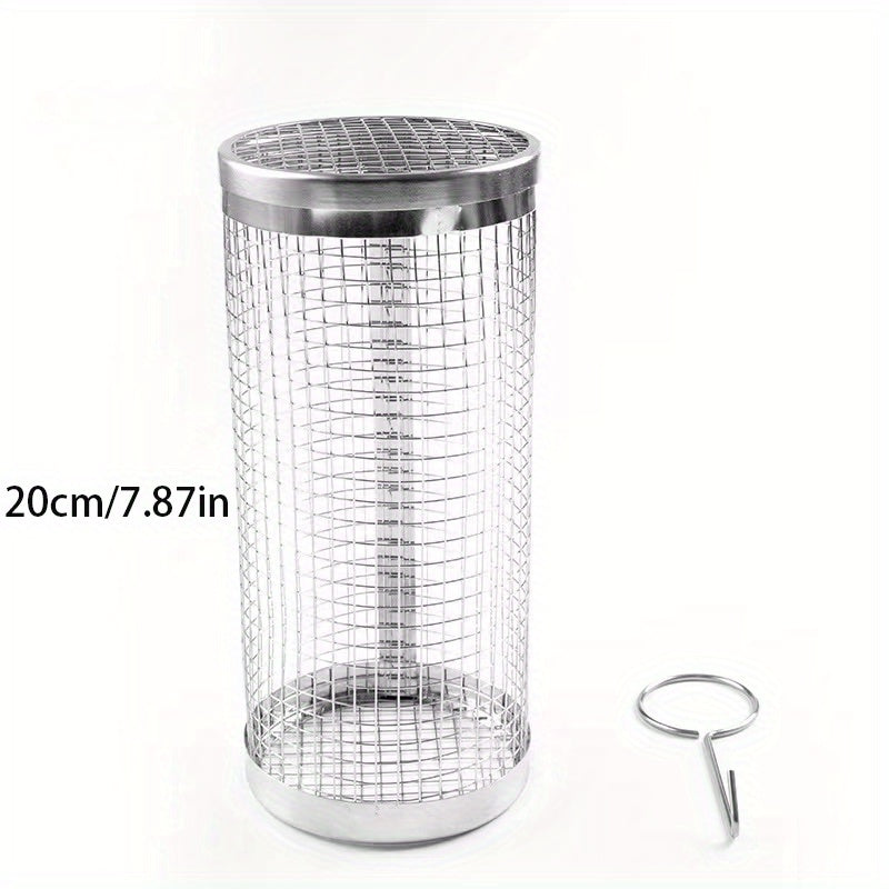 BBQ Net Tube Grill Basket - Grilling Fish/Vegetables - Kitchen & Outdoor Decor