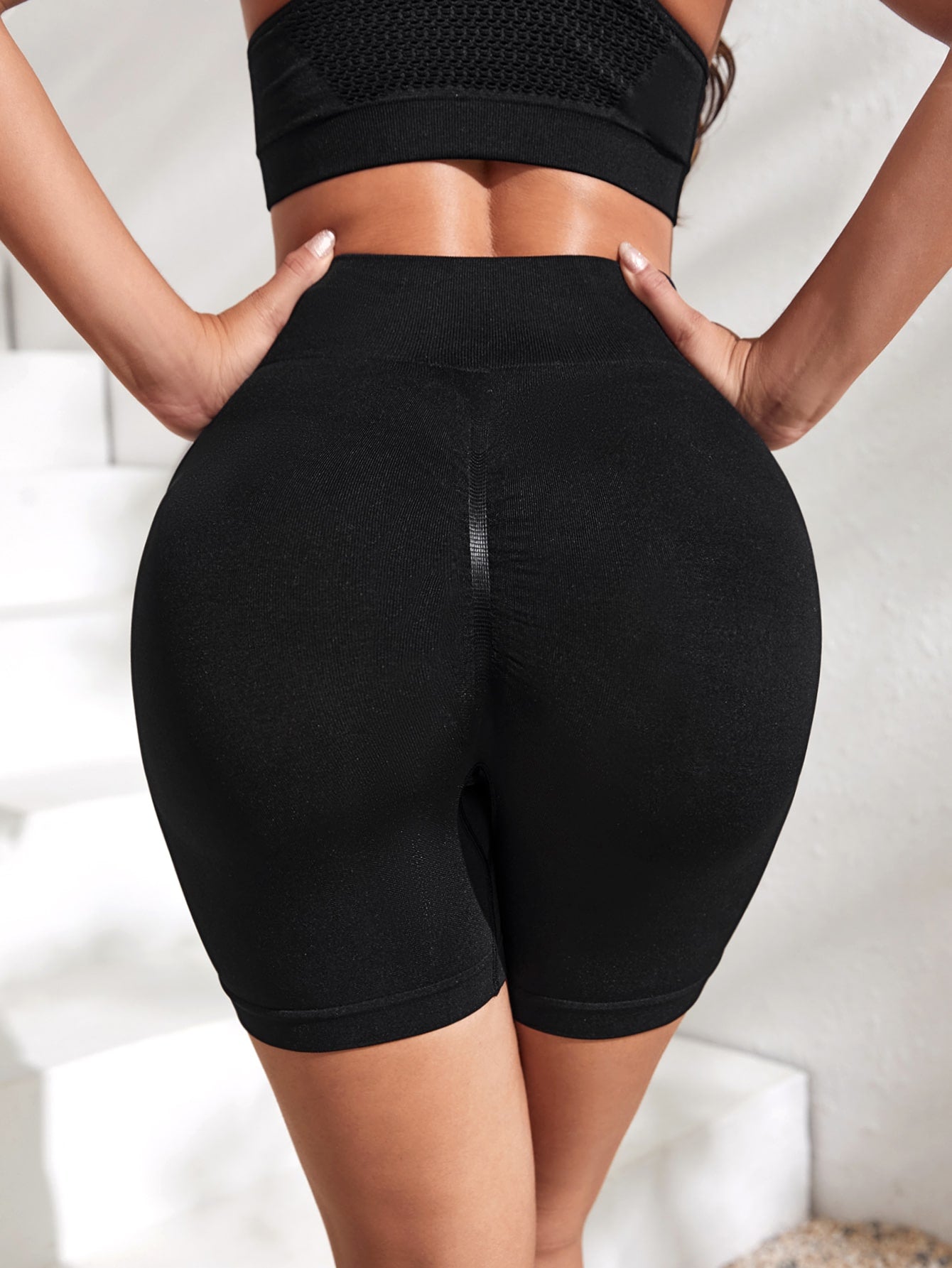 Slim Fit High Waist Yoga Short Tummy Control Stretchy Sporty Women's Activewear