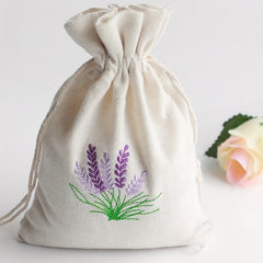 Embroidered Small Cloth Bag w/ Drawstring Jewelry Storage Gift Bag